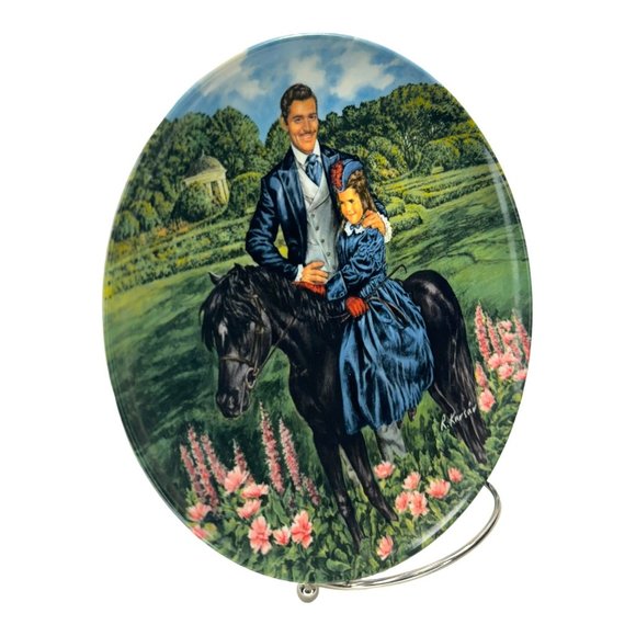 Gone With The Wind "Bonnie and Rhett" Fine China Plate 8.5" Vintage 1985 Knowles - Picture 2 of 7